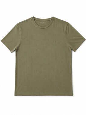 AllSaints Brace Tonic Crew T-Shirt Olive Green XL